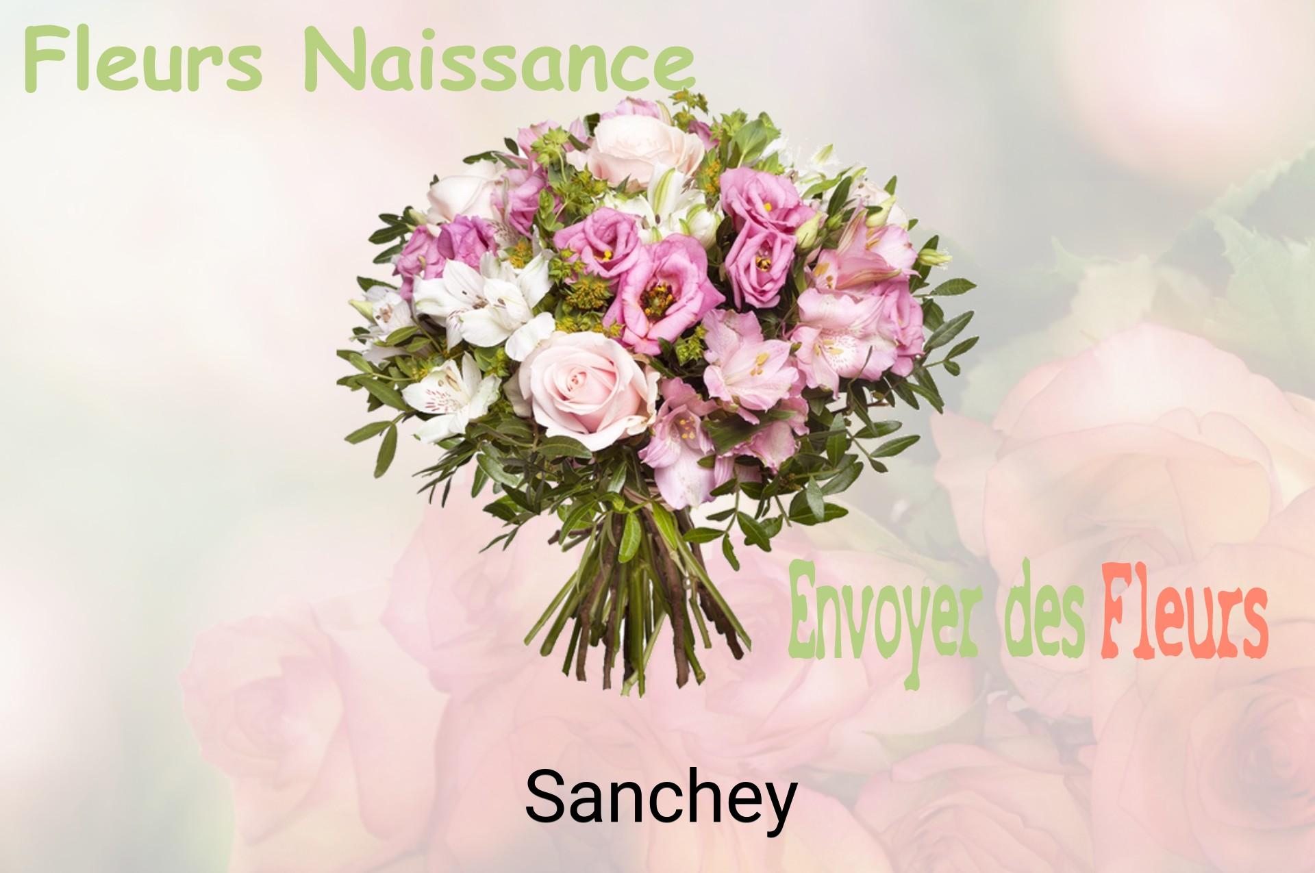 Bouquet de fleurs de naissance livré à Sanchey